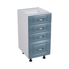 Corp inferior 40 cu 4 sertare Zebra MDF Albastru drept